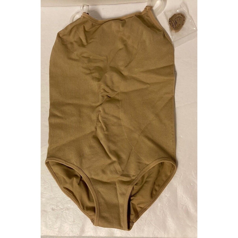 Dance Leotard Size MC Natalie N234C Ballet Tan Camisole Lyrical Lycra Basic Nude